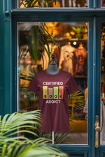 Maroon Regular Fit Tshirt - Certified Book Addict Women Regular Fit Tshirt 180 Design | Women Fashion