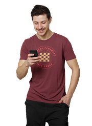 Comfortable Men Regular Fit Tshirt in Maroon - 180 GSM | Fullmoon Styles