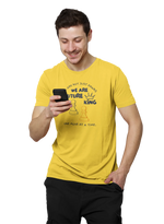 Comfortable Men Regular Fit Tshirt in Yellow - 180 GSM | Fullmoon Styles