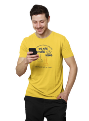 Comfortable Men Regular Fit Tshirt in Yellow - 180 GSM | Fullmoon Styles