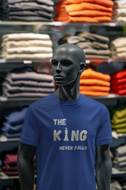 Royal Blue Regular Fit Tshirt - King Never Falls Men Regular Fit Tshirt 180 Design | Men Fashion