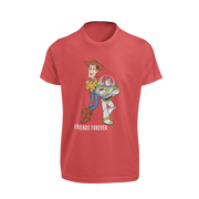 Woody And Buzz Friends Forever Women Oversized 210 Red Oversized - Premium Cotton Women Wear