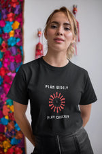 Comfortable Women Regular Fit Tshirt in Black - 180 GSM | Fullmoon Styles