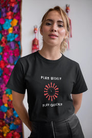 Comfortable Women Regular Fit Tshirt in Black - 180 GSM | Fullmoon Styles