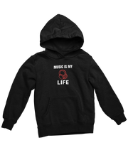 Women Regular Fit Hoodie - Music Is My Life Women Regular Fit Hoodie 320 Black | Fullmoon Styles