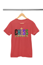 Chaos Checkmate Women Regular Fit Tshirt 180 Red Regular Fit Tshirt - Premium Cotton Women Wear