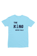 Men Regular Fit Tshirt - King Never Falls Men Regular Fit Tshirt 180 Sky Blue | Fullmoon Styles