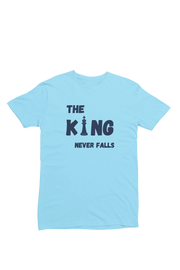 Men Regular Fit Tshirt - King Never Falls Men Regular Fit Tshirt 180 Sky Blue | Fullmoon Styles