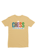 Men Regular Fit Tshirt - Chaos Checkmate Men Regular Fit Tshirt 180 Beige | Fullmoon Styles
