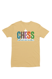 Women Regular Fit Tshirt - Chaos Checkmate Women Regular Fit Tshirt 180 Beige | Fullmoon Styles