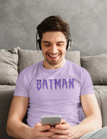 Batman Men Regular Fit Tshirt 180 Lavender Regular Fit Tshirt - Premium Cotton Men Wear