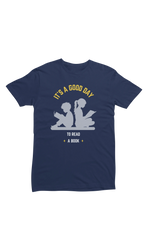 Women Regular Fit Tshirt - Good Day To Read Women Regular Fit Tshirt 180 Navy Blue | Fullmoon Styles