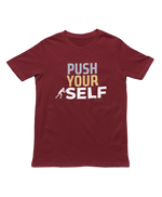 Push Yourself Women Regular Fit Tshirt 180 Maroon Regular Fit Tshirt - Premium Cotton Women Wear