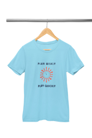 Premium Sky Blue Regular Fit Tshirt for Women - 180 GSM Cotton | Fullmoon Styles