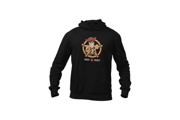 Men Regular Fit Hoodie - Toy Story Woody Sheriff Men Regular Fit Hoodie 320 Black | Fullmoon Styles
