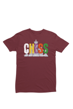 Chaos Checkmate Men Regular Fit Tshirt 180 Maroon Regular Fit Tshirt - Premium Cotton Men Wear