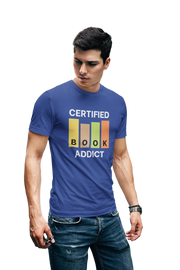 Certified Book Addict Men Regular Fit Tshirt 180 Royal Blue Regular Fit Tshirt - Premium Cotton Men Wear