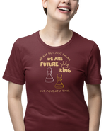 Maroon Regular Fit Tshirt - We Are Future Kings Women Regular Fit Tshirt 180 Design | Women Fashion