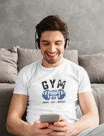 Gym Mode On Men Regular Fit Tshirt 180 White Regular Fit Tshirt - Premium Cotton Men Wear