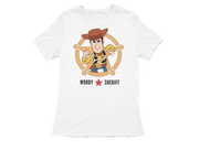 Women Regular Fit Tshirt - Toy Story Woody Sheriff Women Regular Fit Tshirt 180 White | Fullmoon Styles