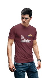 The Godfather Men Regular Fit Tshirt 180 Maroon Regular Fit Tshirt - Premium Cotton Men Wear