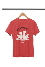 Red Regular Fit Tshirt - Good Day To Read Men Regular Fit Tshirt 180 Design | Men Fashion