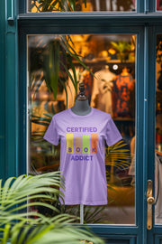 Lavender Regular Fit Tshirt - Certified Book Addict Women Regular Fit Tshirt 180 Design | Women Fashion