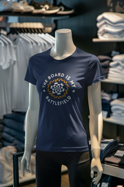 Women Regular Fit Tshirt - Battlefield Women Regular Fit Tshirt 180 Navy Blue | Fullmoon Styles