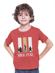 Premium Red Regular Fit Tshirt for Kids - 180 GSM Cotton | Fullmoon Styles