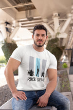 Rock Star Men Regular Fit Tshirt 180 White Regular Fit Tshirt - Premium Cotton Men Wear