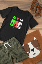 Premium Black Regular Fit Tshirt for Kids - 180 GSM Cotton | Fullmoon Styles