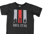 Kids Regular Fit Tshirt - Rock Star Kids Regular Fit Tshirt 180 Black | Fullmoon Styles
