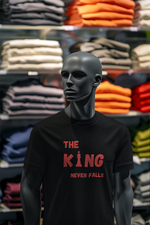Black Regular Fit Tshirt - King Never Falls Men Regular Fit Tshirt 180 Design | Men Fashion