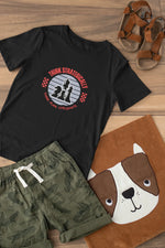 Premium Black Regular Fit Tshirt for Kids - 180 GSM Cotton | Fullmoon Styles