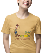 Toy Story Woody Women Oversized 210 Beige Oversized - Premium Cotton Women Wear