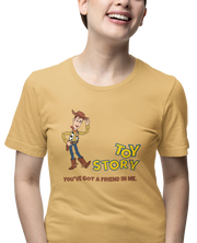 Toy Story Woody Women Oversized 210 Beige Oversized - Premium Cotton Women Wear