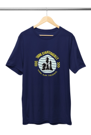 Premium Navy Blue Regular Fit Tshirt for Men - 180 GSM Cotton | Fullmoon Styles