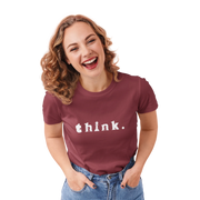 Comfortable Women Regular Fit Tshirt in Maroon - 180 GSM | Fullmoon Styles