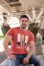 Rock Star Men Regular Fit Tshirt 180 Red Regular Fit Tshirt - Premium Cotton Men Wear