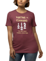 Maroon Regular Fit Tshirt - Waiting For Command Women Regular Fit Tshirt 180 Design | Women Fashion