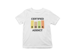 Kids Regular Fit Tshirt - Certified Book Addict Kids Regular Fit Tshirt 180 White | Fullmoon Styles