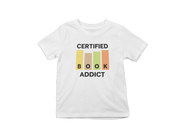 Kids Regular Fit Tshirt - Certified Book Addict Kids Regular Fit Tshirt 180 White | Fullmoon Styles