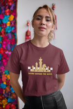 Comfortable Women Regular Fit Tshirt in Maroon - 180 GSM | Fullmoon Styles