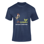 Men Regular Fit Tshirt - Toy Story Woody Men Regular Fit Tshirt 180 Navy Blue | Fullmoon Styles
