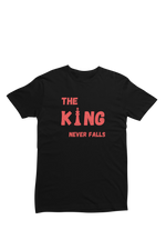 Men Regular Fit Tshirt - King Never Falls Men Regular Fit Tshirt 180 Black | Fullmoon Styles