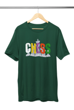Men Regular Fit Tshirt - Chaos Checkmate Men Regular Fit Tshirt 180 Bottle Green | Fullmoon Styles
