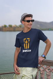 Premium Navy Blue Regular Fit Tshirt for Men - 180 GSM Cotton | Fullmoon Styles