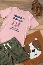 Kids Regular Fit Tshirt - Waiting For Command Kids Regular Fit Tshirt 180 Baby Pink | Fullmoon Styles