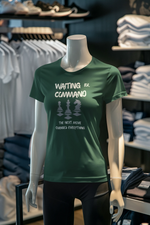 Premium Bottle Green Regular Fit Tshirt for Women - 180 GSM Cotton | Fullmoon Styles