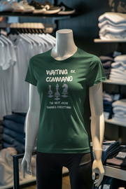 Premium Bottle Green Regular Fit Tshirt for Women - 180 GSM Cotton | Fullmoon Styles